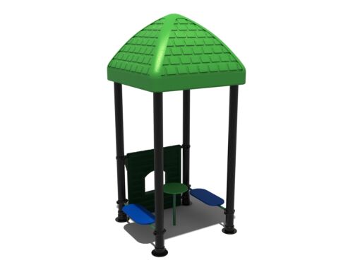 Speelhuisje met dak en tafel