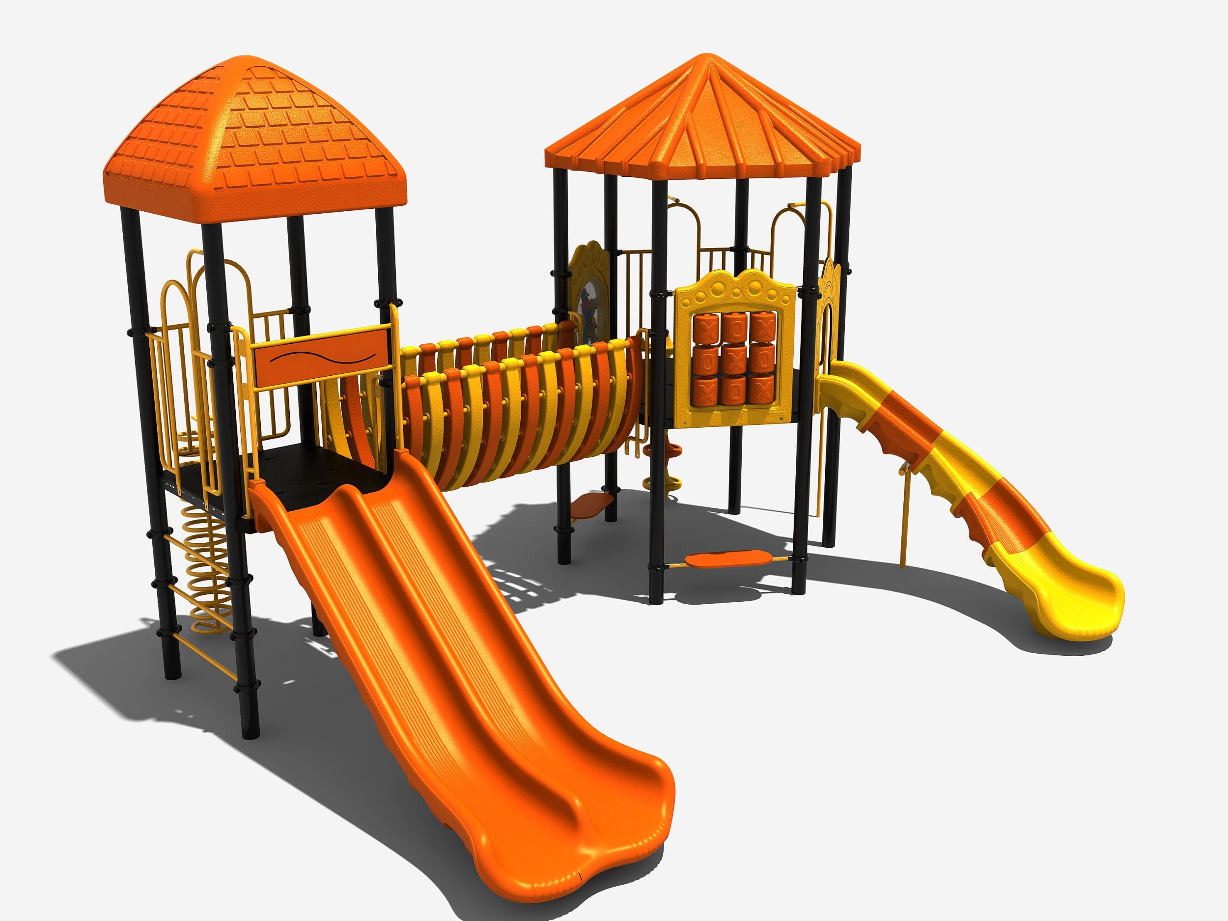 Combinatietoestel met meerdere glijbanen