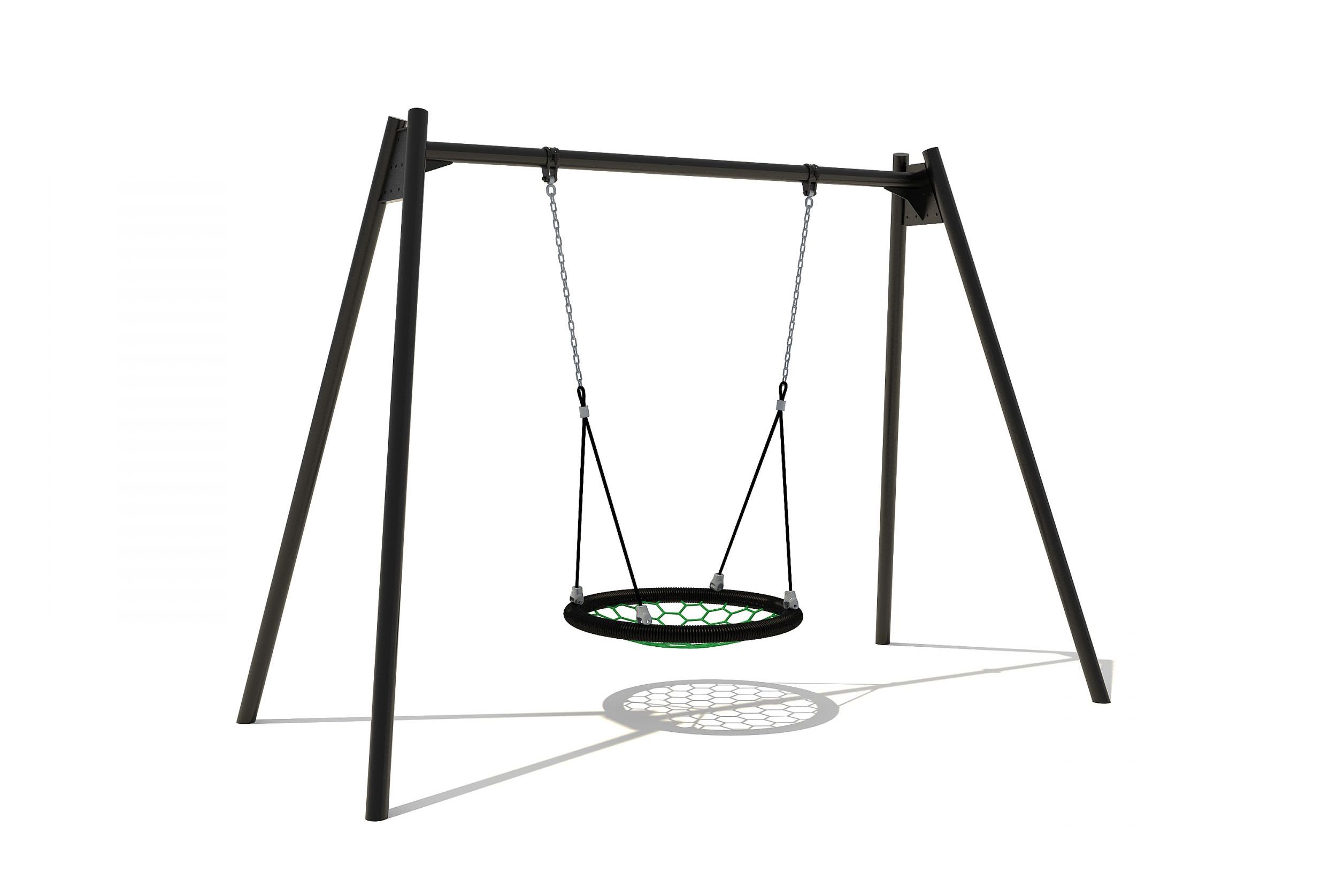 Schommel met vogelnest