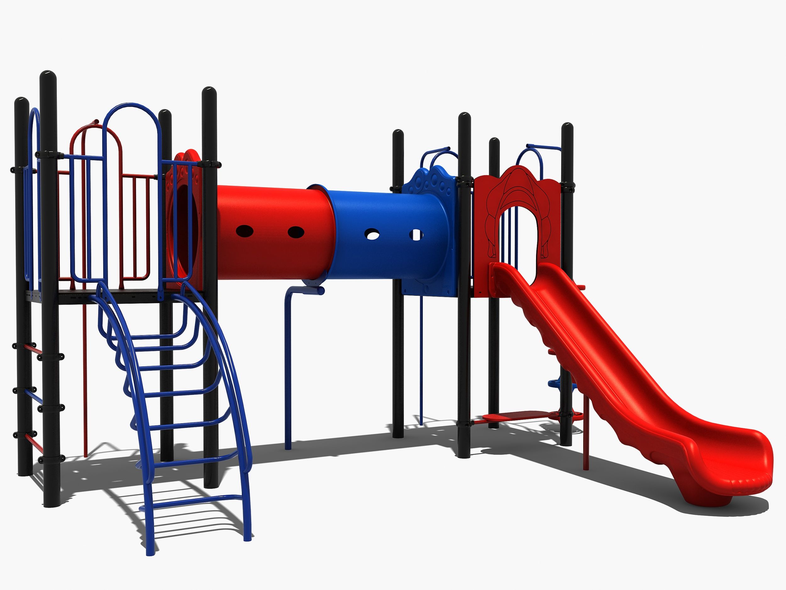 Combinatietoestel met tunnel en glijbaan