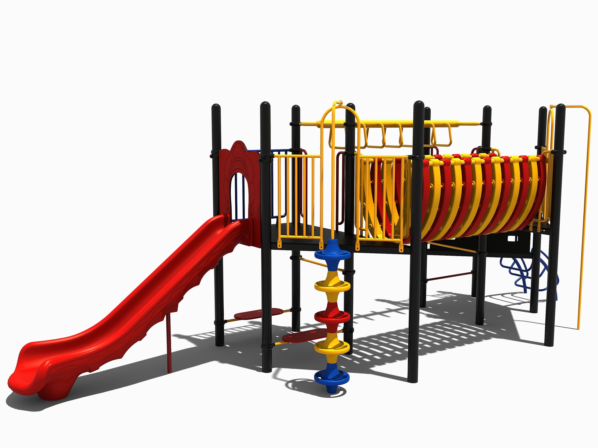 Combinatietoestel met glijbaan