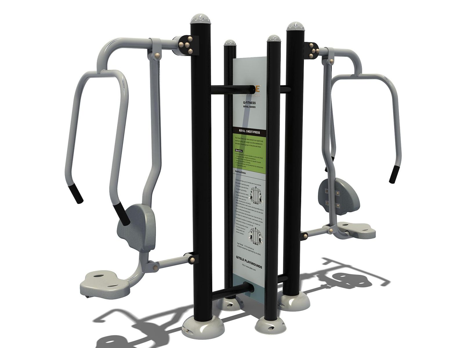 Chestpress met instructiebord