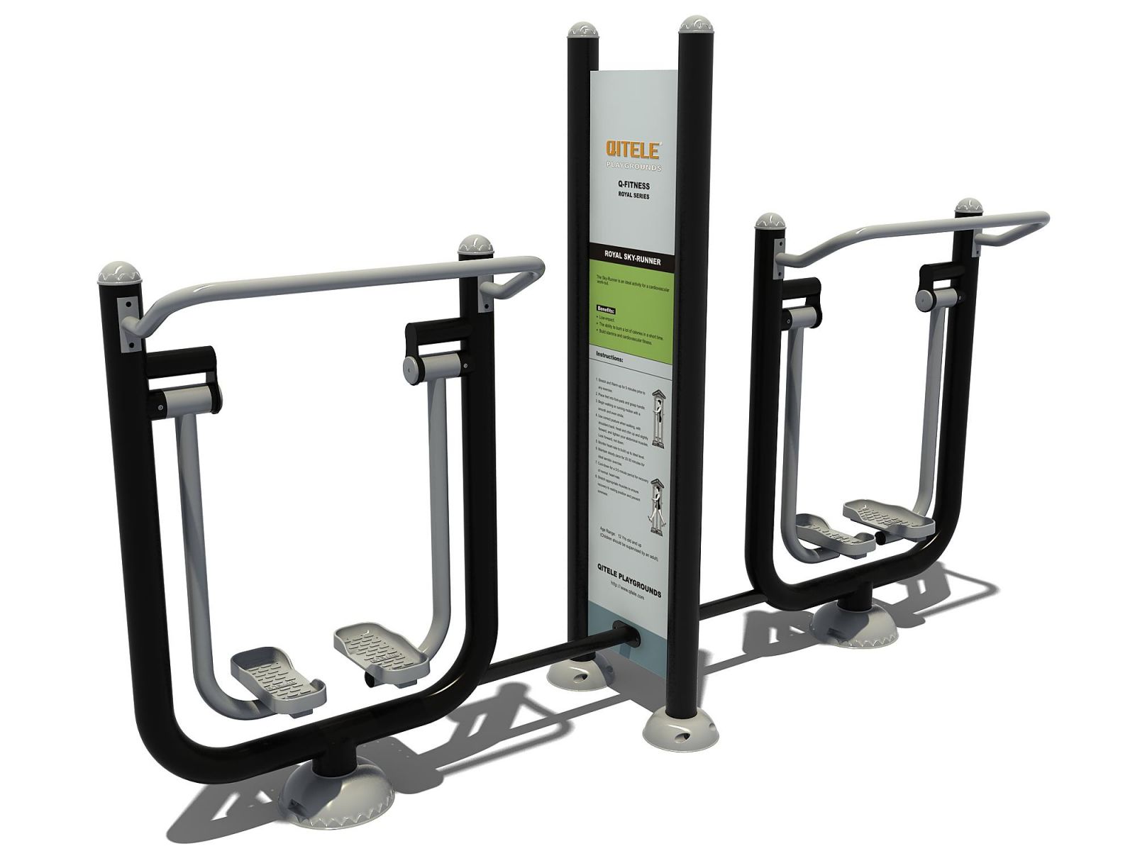 Dubbele airwalker met instructiebord