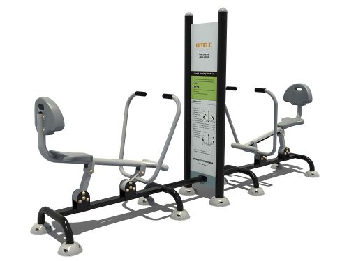 Dubbele roeibeweging met instructiebord