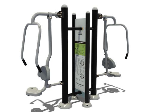 Chestpress met instructiebord