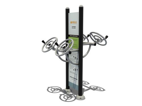 Thai Chi spinners met instructiebord