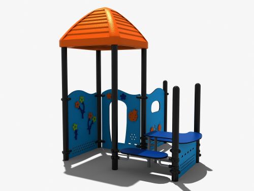 Speelhuisje met picknicktafel