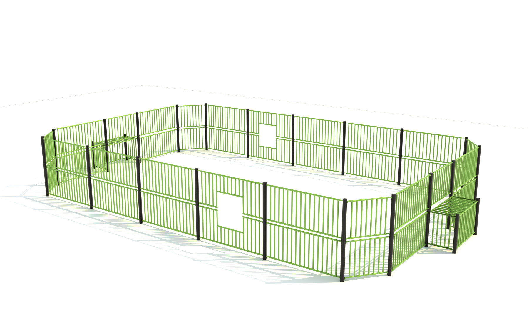 Voetbalkooi met mini goaltjes 7m x 13m - pannakooi - doelen - speelveld - voetbalveld - voetbal - robuust