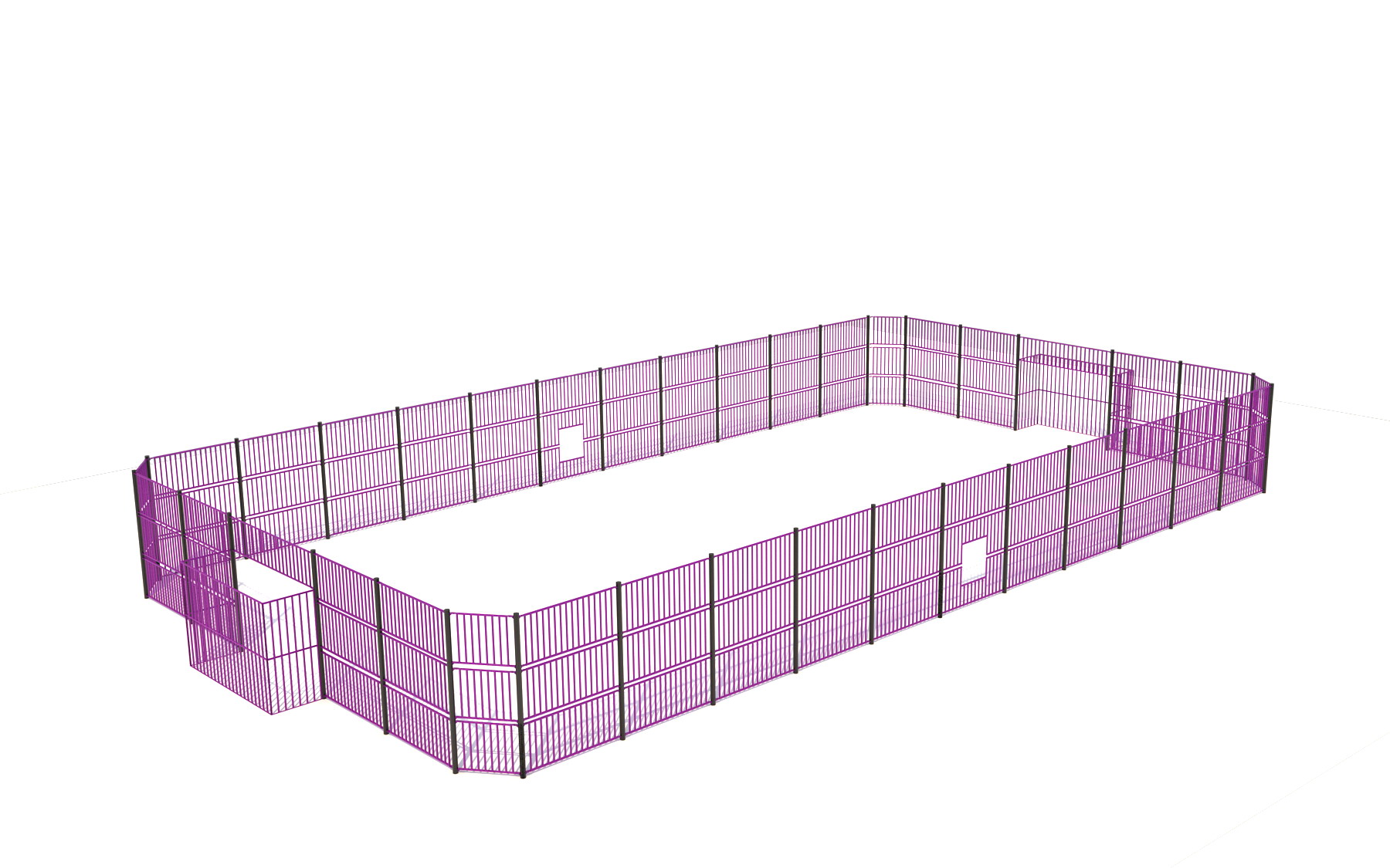 Voetbalkooi met grote goals 13m x 25m - groot - voetbal - sport - speelveld - voetbalveld - robuust - gecertificeerd
