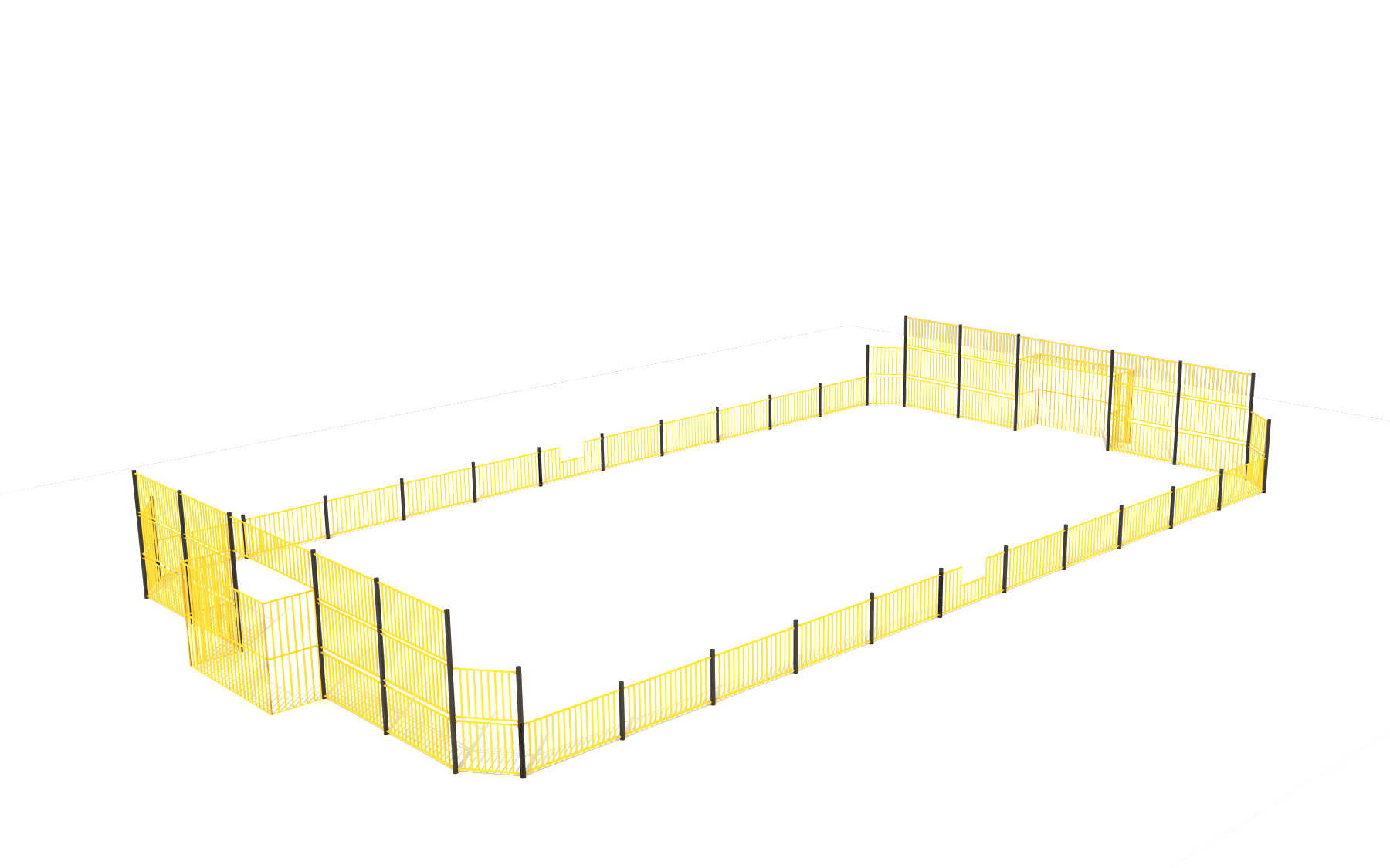Voetbalkooi met grote goals 13m x 25m - voetbalveld - voetbal - sport - professioneel - robuust - kleurrijk