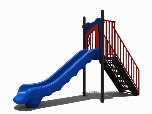 Glijbaan met vaste trap