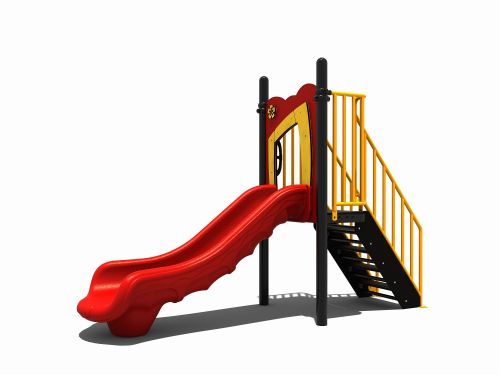 Glijbaan met vaste trap