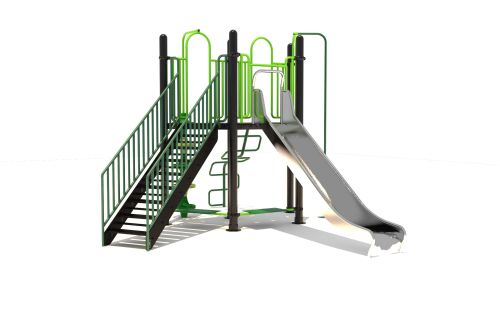 Combinatietoestel met RVS glijbaan