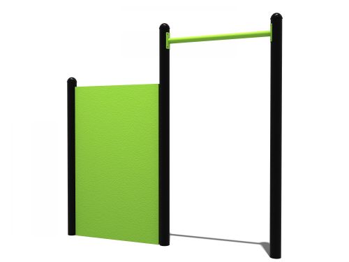 Rekstok met dichte oefenwand