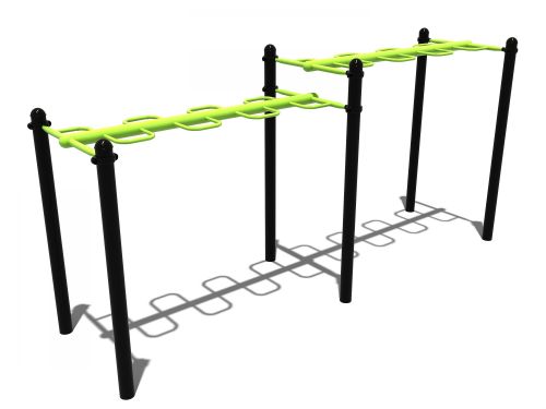 Dubbele Monkey bars snake ladder
