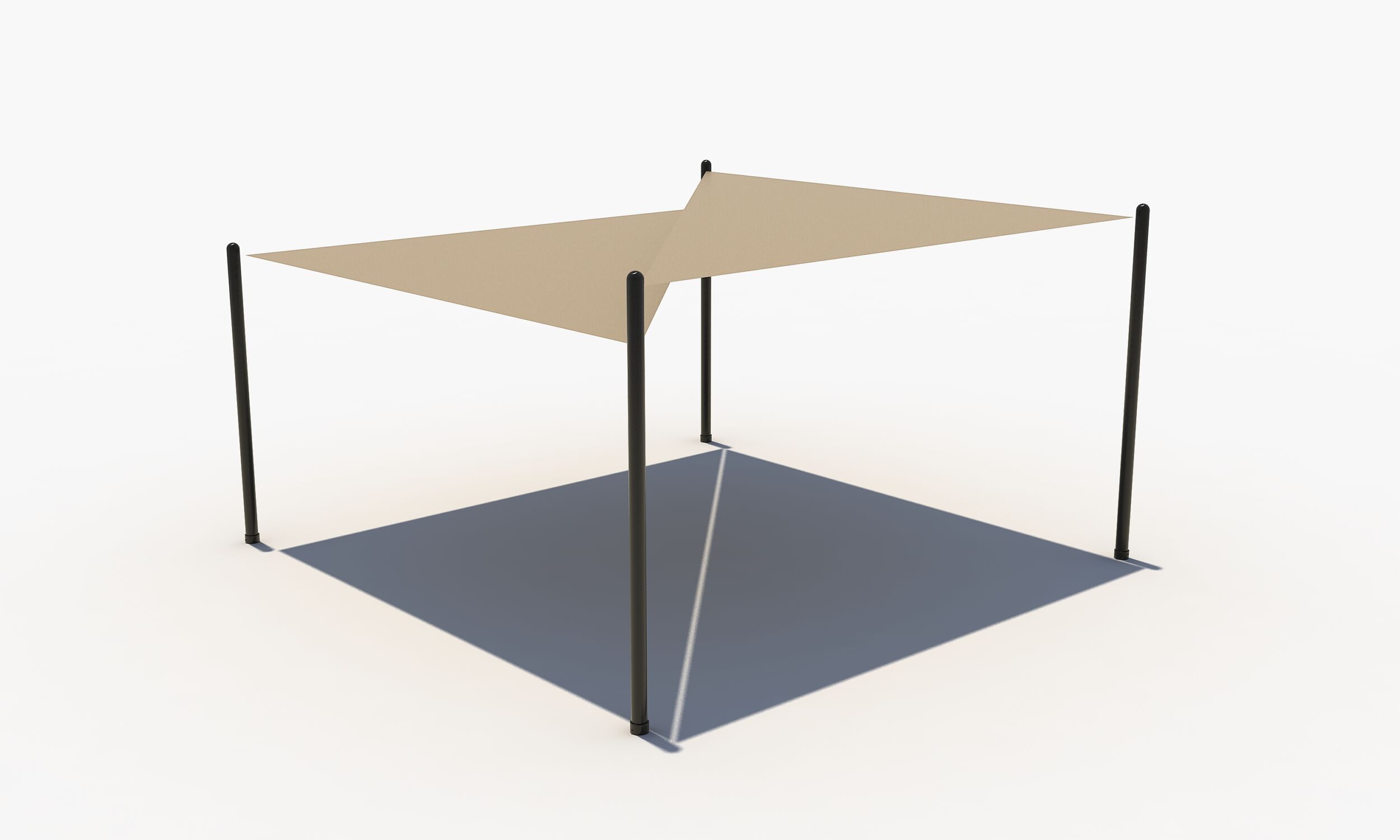 schaduwdoek dubbele driehoek 4x4 meter