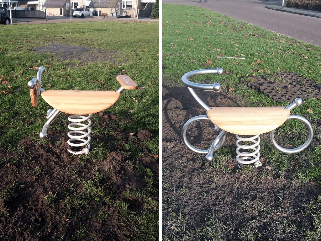 Nieuwe speeltoestellen op verschillende speelplekken in Westerhaar/Vriezenveensche Wijk in Gemeente Twenterand