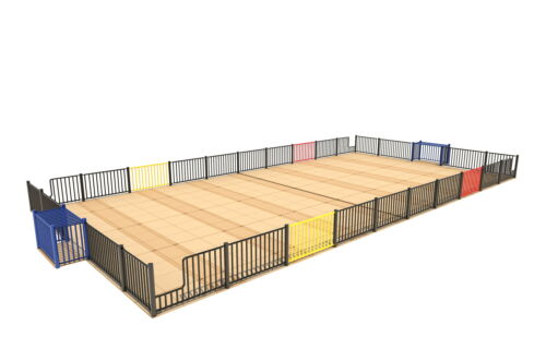 Voetbalkooi met 3 voetbalveldjes