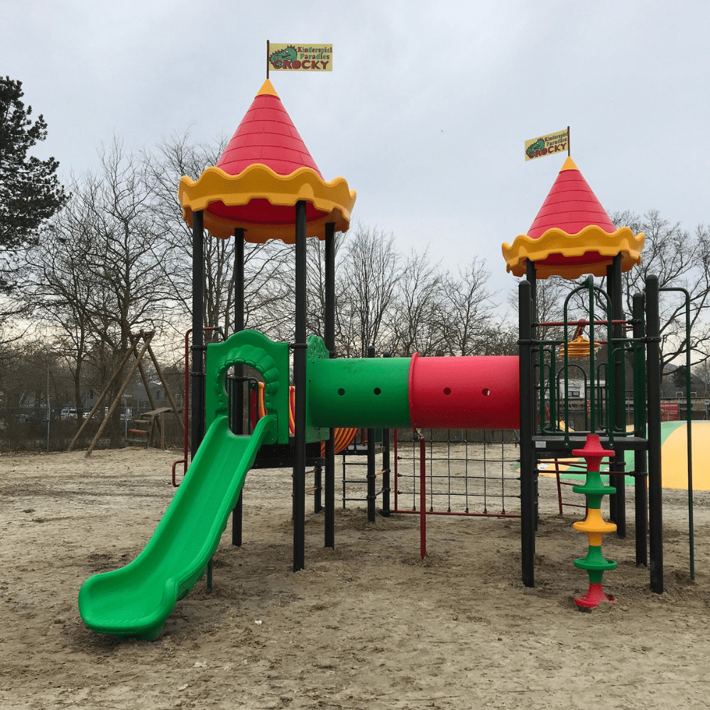 Zelf getekend speeltoestel bij Speelparadijs Crocky in Nordhorn/Duitsland