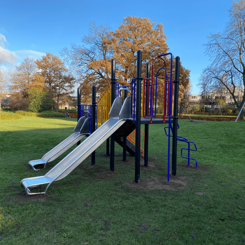 zelf ontworpen speeltoestel in TnT 3D-ontwerper in Oostrikpark Deventer