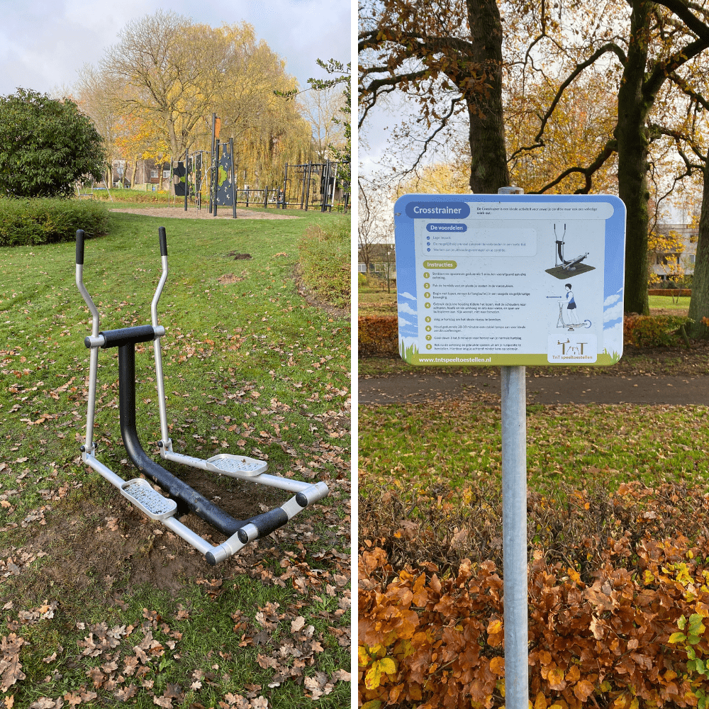 outdoor fitnesstoestel Crosstrainer in Oostrikpark in Deventer