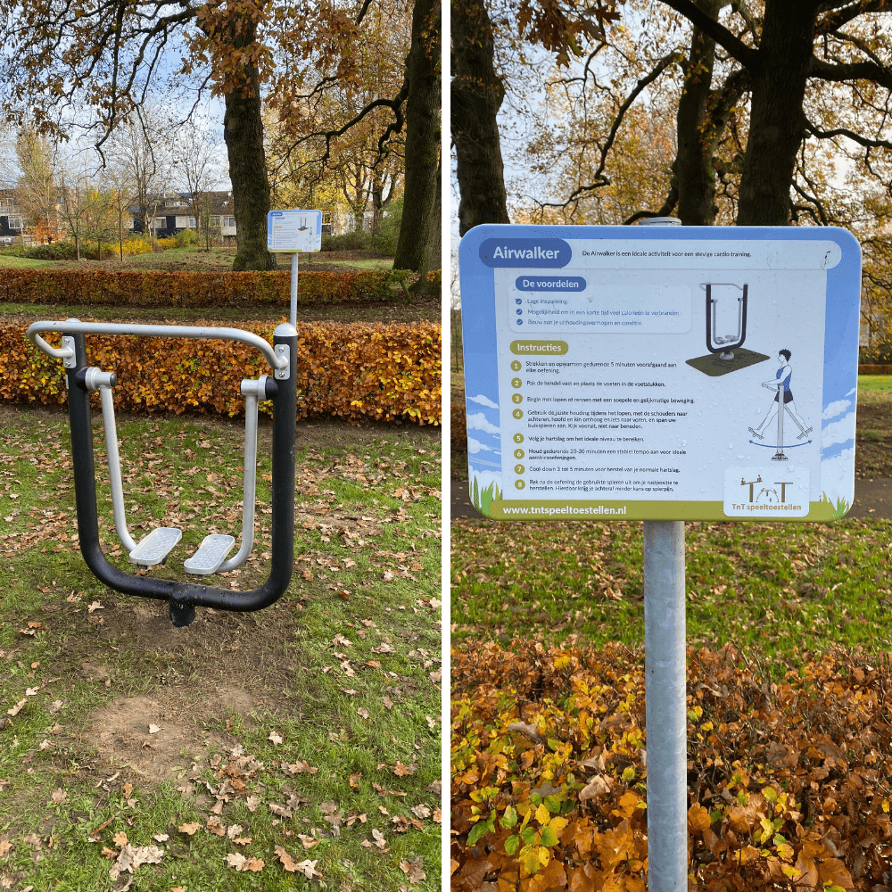 outdoor fitnesstoestel Airwalker in Oostrikpark in Deventer
