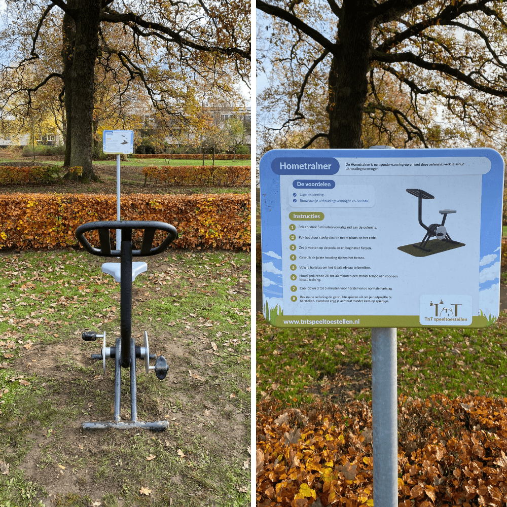 outdoor fitnesstoestel Hometrainer in Oostrikpark in Deventer