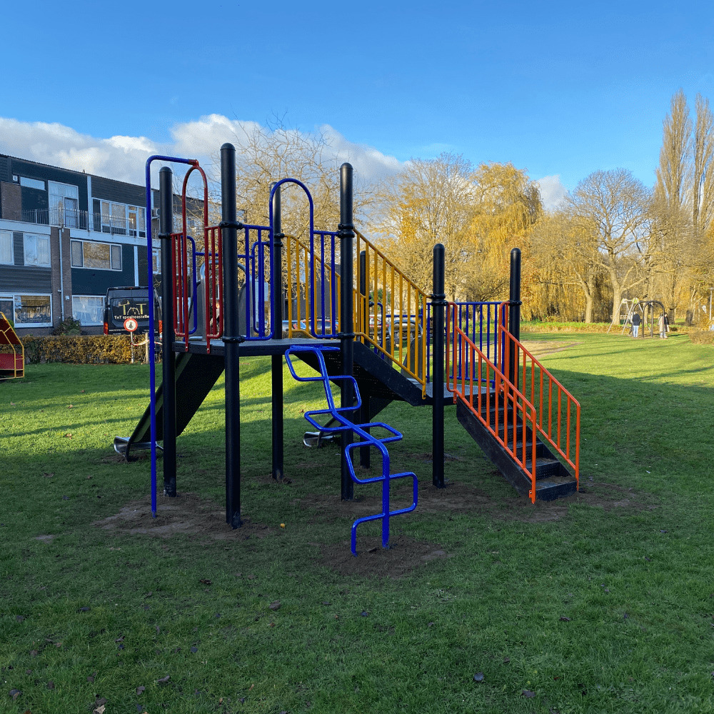 zelf ontworpen speeltoestel in TnT 3D-ontwerper in Oostrikpark Deventer