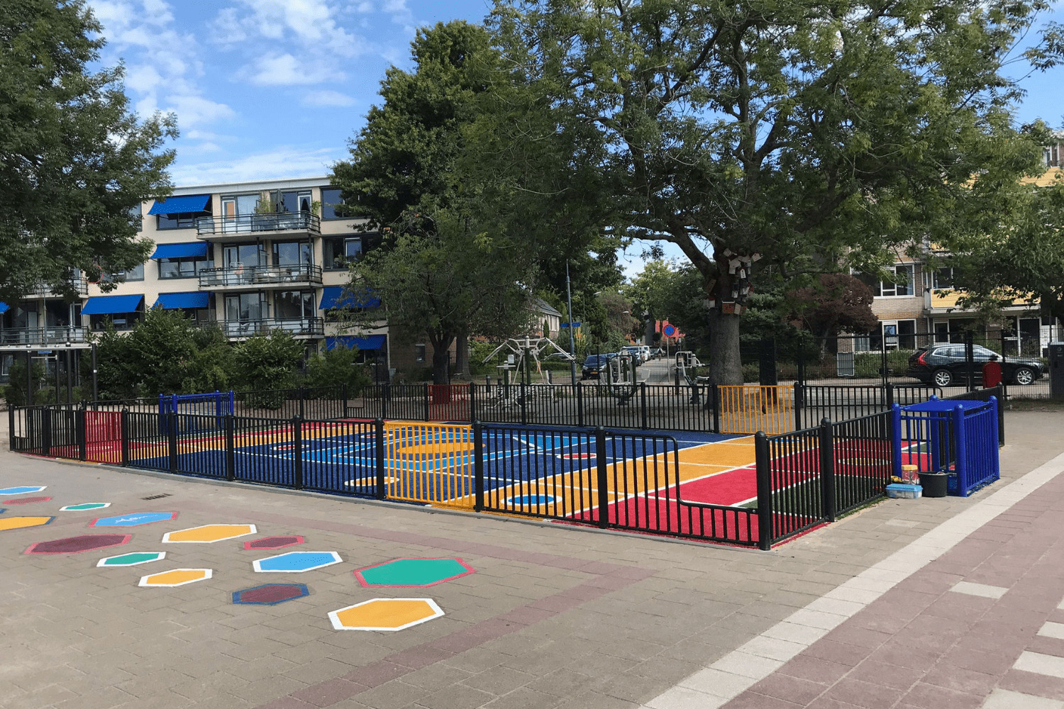 voetbalkooi op schoolplein bij basisschool De Rietakker in De Bilt