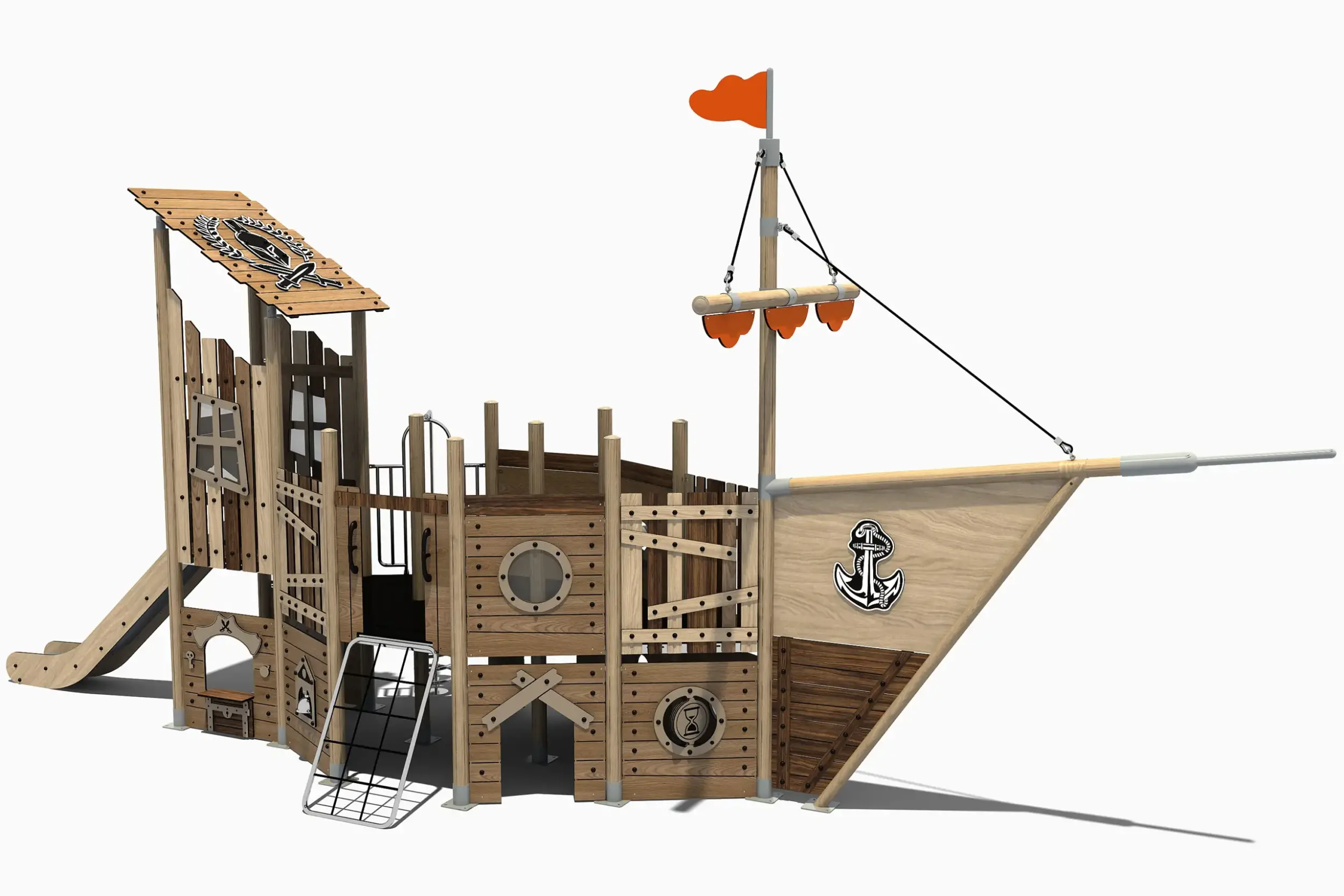 Schip met een glijbaan