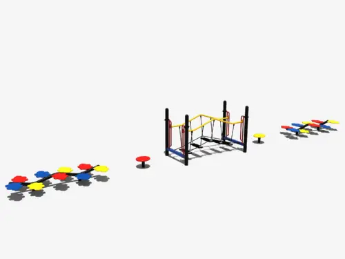 Brug met bladerbalken