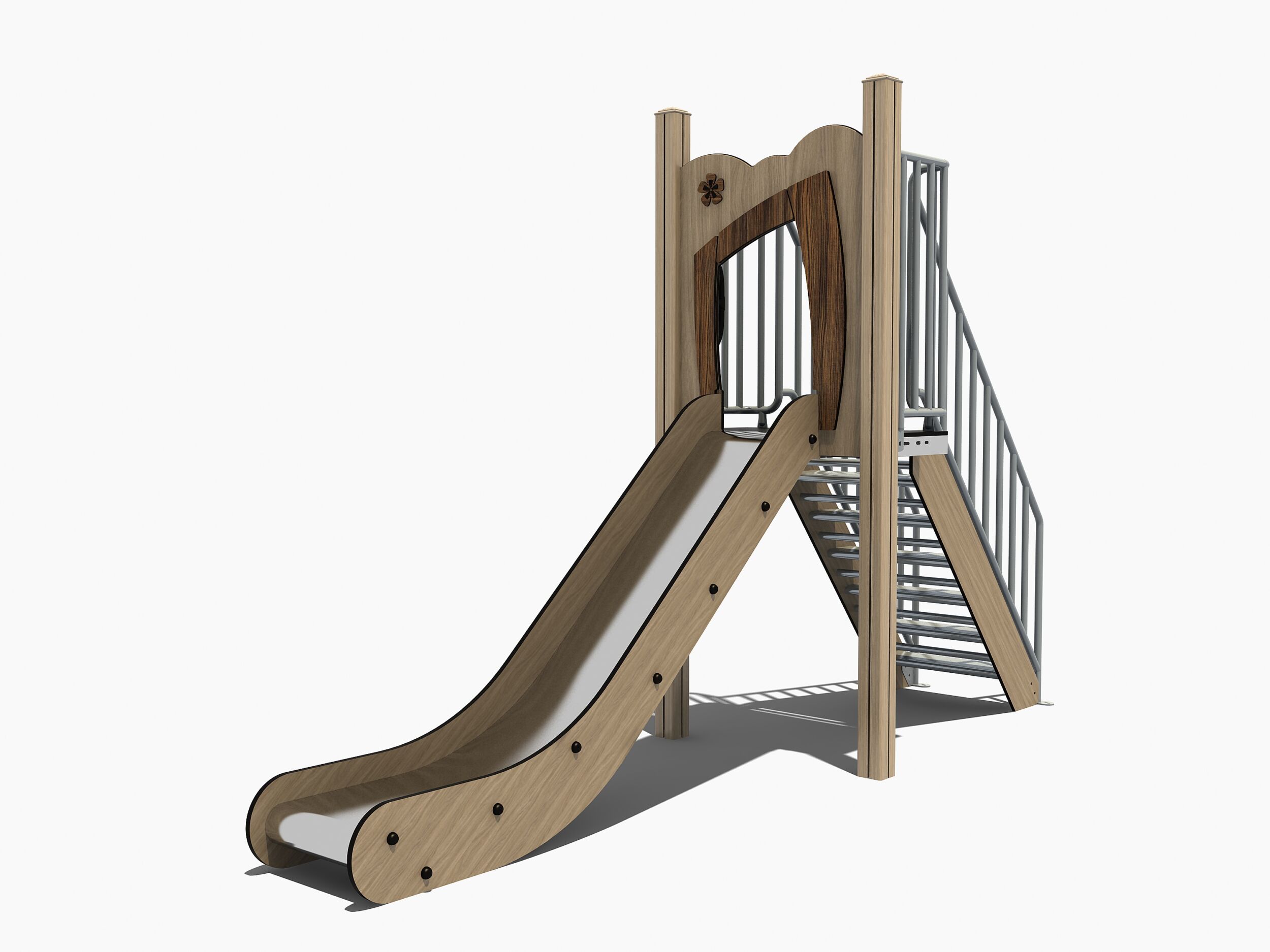 Trap met glijbaan 120 cm hoogte