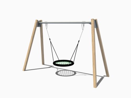 Schommel met vogelnest