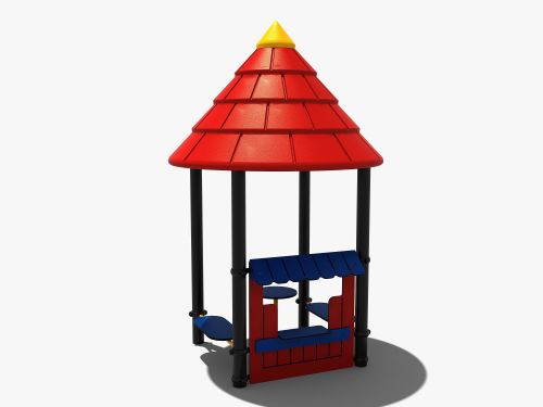 H-808 Speelhuisje met dak en tafel