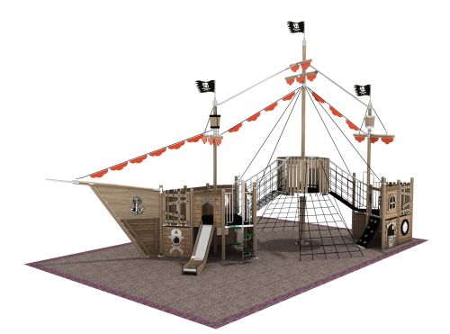 Piratenschip met 8.5 meter mast