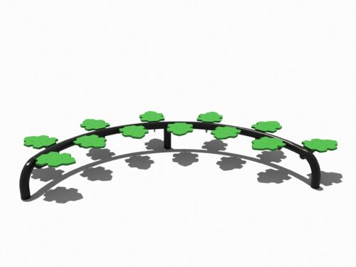 Balanceerbalk met bladeren (halfrond)