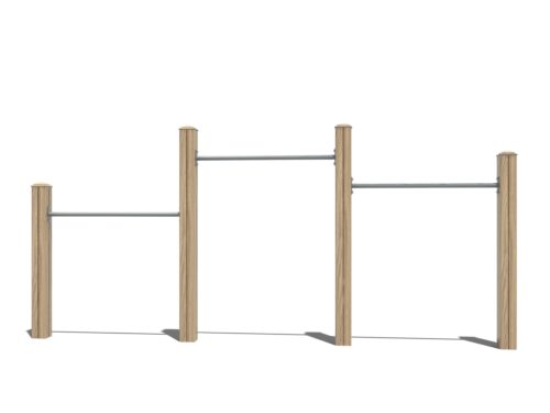 Duikelrek met 3 stangen