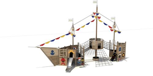 Piratenschip met 8.5 meter mast